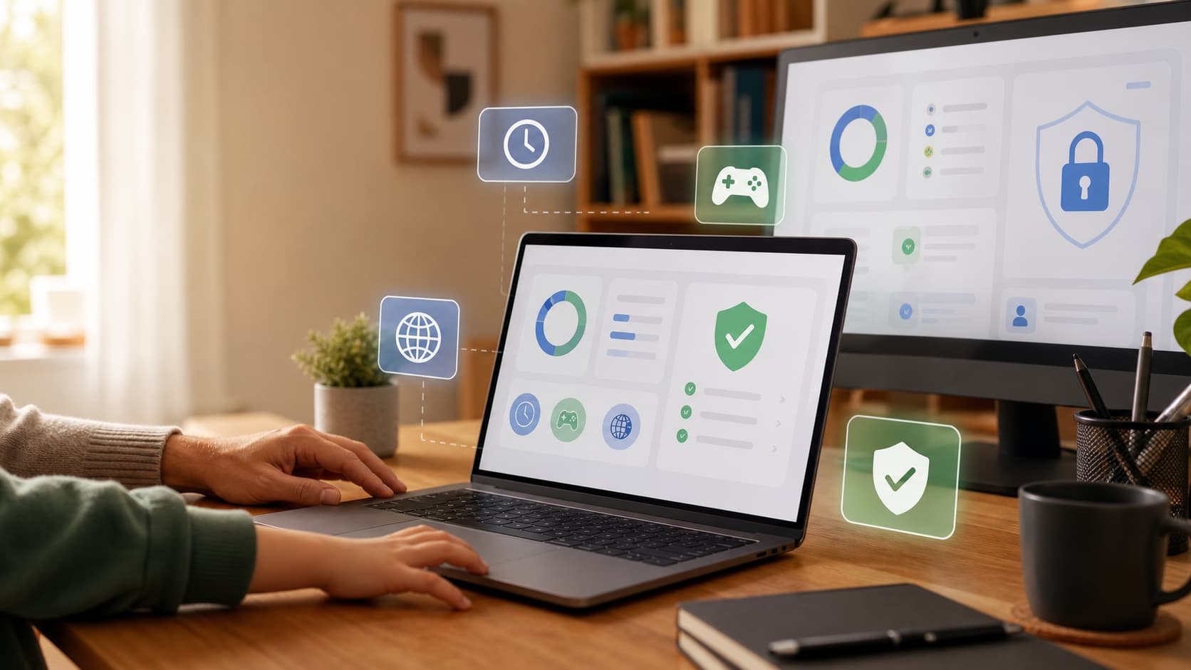 PC and Mac parental controls setup for child online safety screen time and app limits