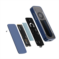 DEM040M1 USB-C 20Gbps M.2 SSD Enclosure | NVMe SATA Dual Protocol