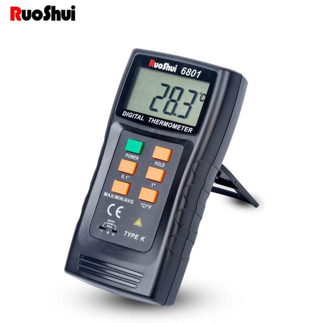 6801 Thermometer Thermocouple Mini Contact Type -150C to 1300C  K Type Thermometer Sensor Meter Backlight Data Keep