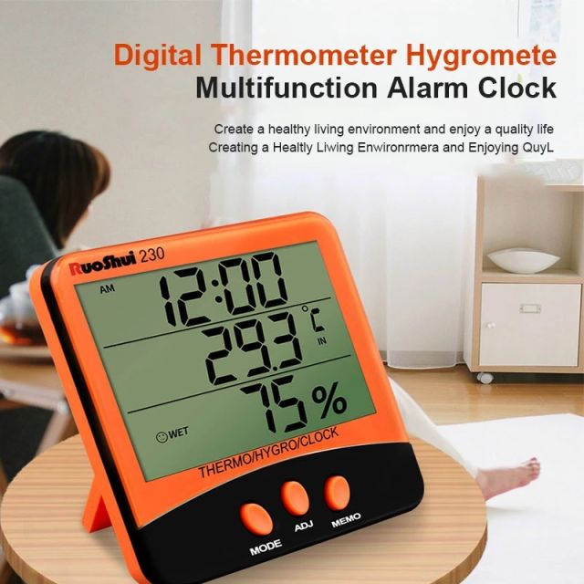 230 Temperature Humidity Monitor Digital Thermometer Mini Hygrometer Indoor Weather Station For Home Room Thermometer