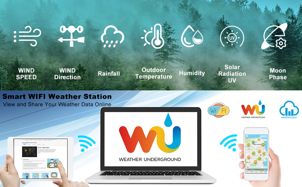 Basic wireless weather station set Subscription MétéoData + LoRa 1