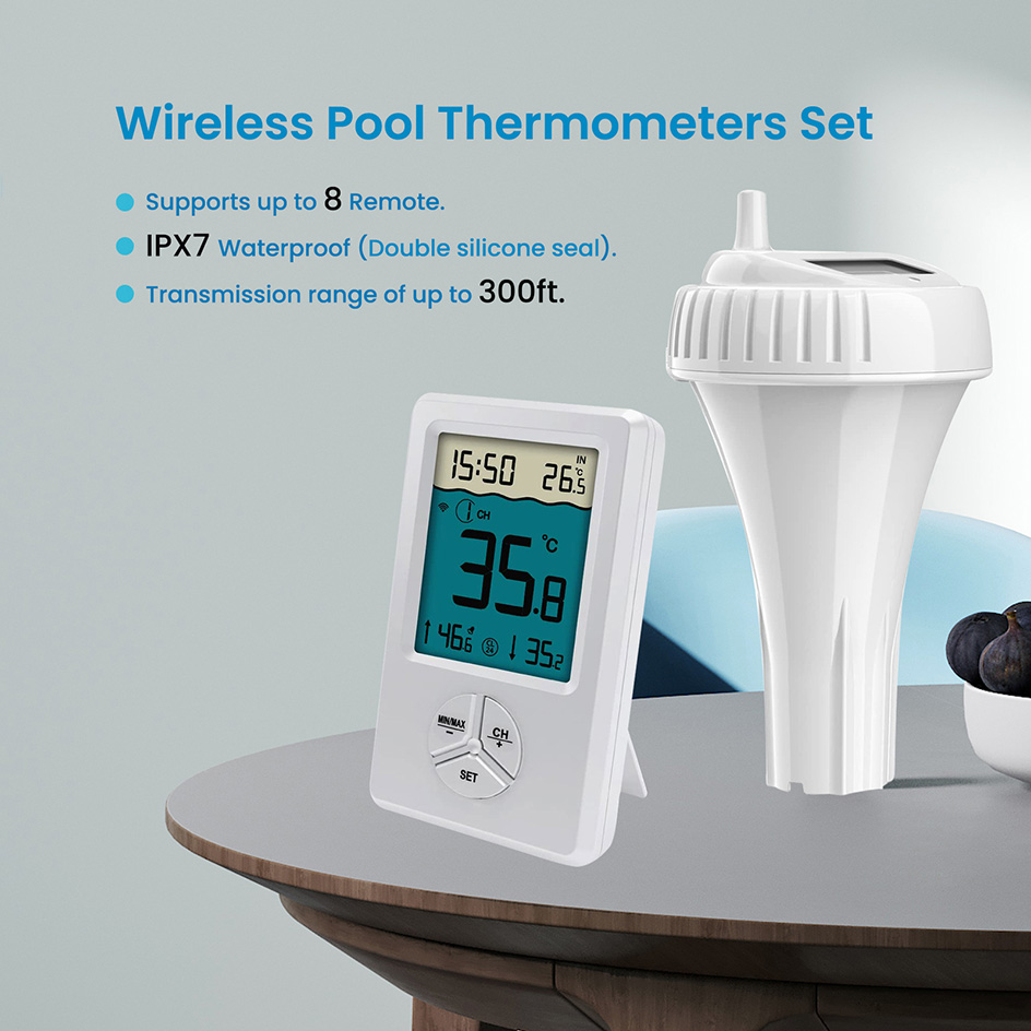 Water Thermometer, Pool Temperature Meter Waterproof Pool