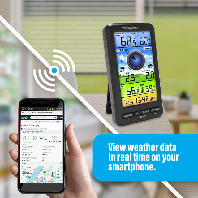 FT-0214W WiFi Weather Station Indoor/Outdoor Temperature 3-in-1