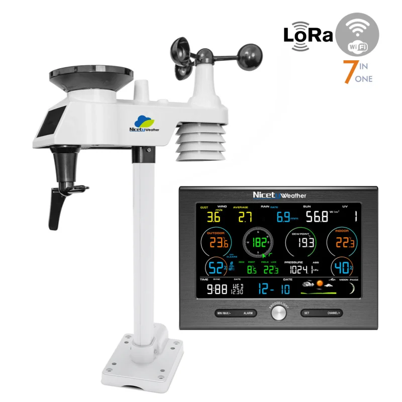 FT-0370L WiFi 7 in 1 Weather Station LoRa Range  5000ft