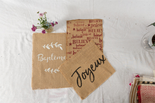 JUTE MAT WITH PRINT