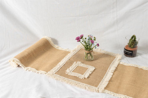JUTE MAT WITH LACE