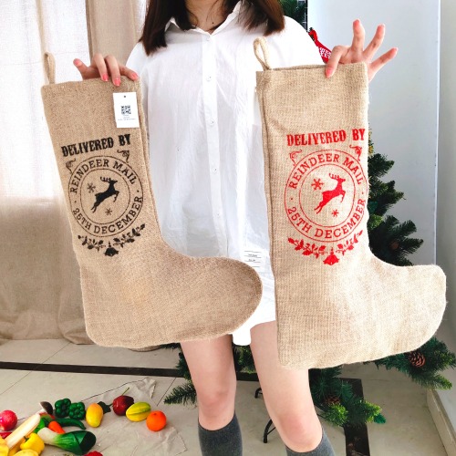 JUTE CHRISTMAS SOCK