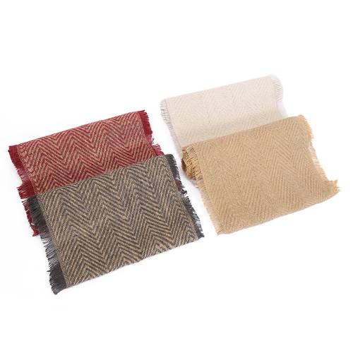 HERRINGBONE JUTE TABLE RUNNER