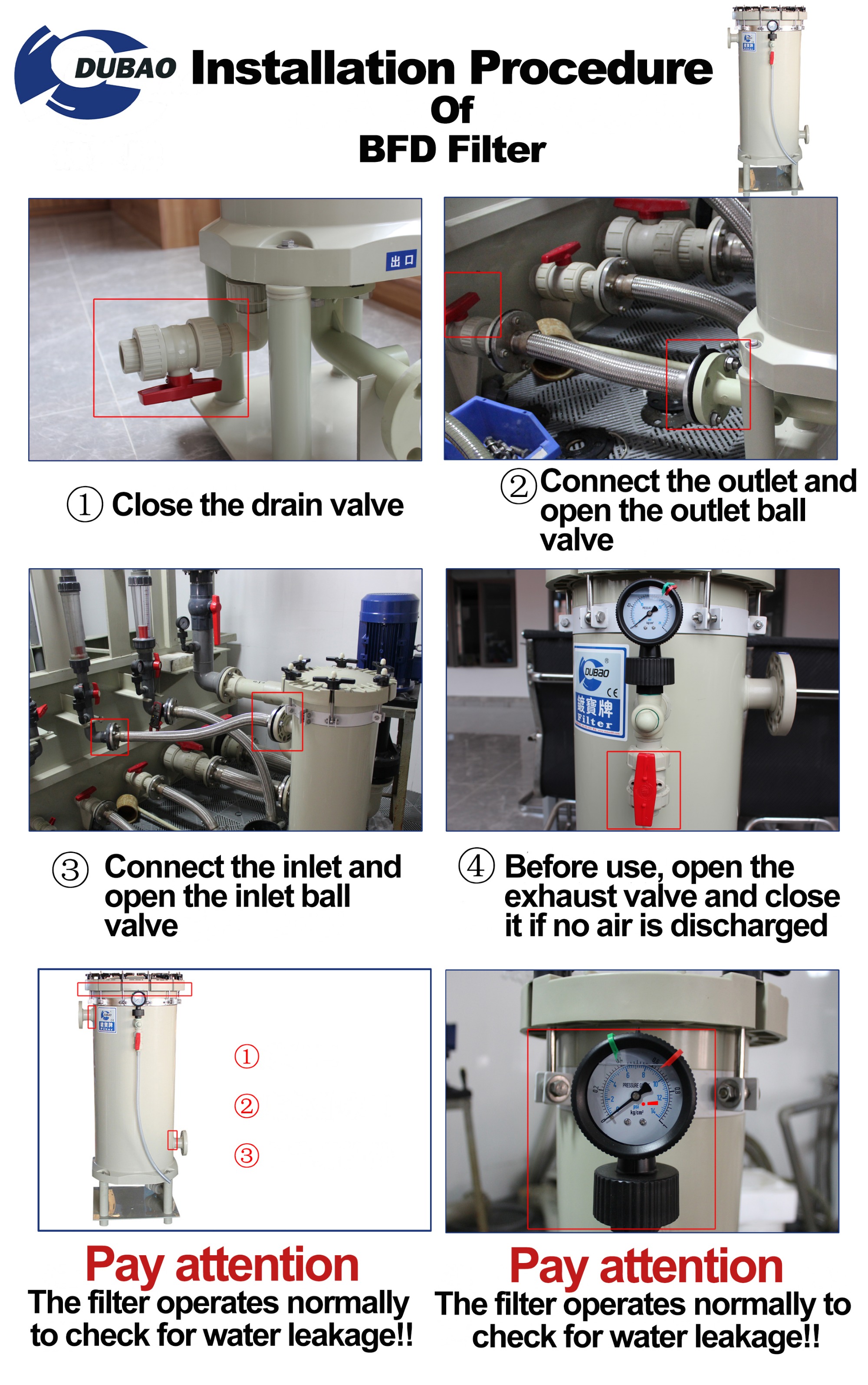 Chemical Filter Housing Installation Manual