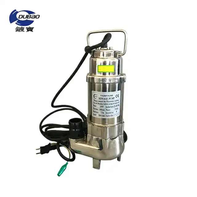 Big Flow High Head Stainless Steel Submersible Sewage Pump