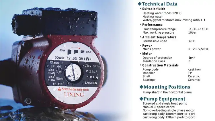 Hot Water Recirculating Pump