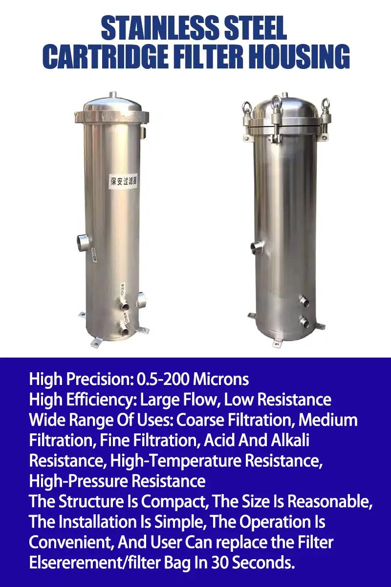 Stainless Steel Cartridge Filter Housing