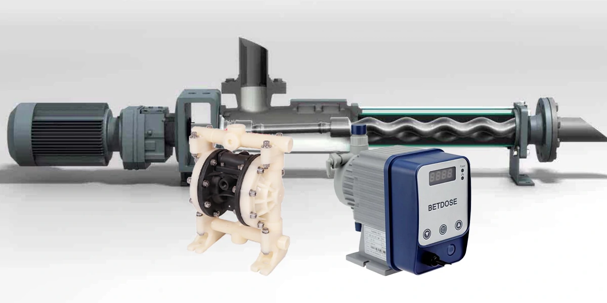 screw pumps, diaphragm pumps, or bettor pumps