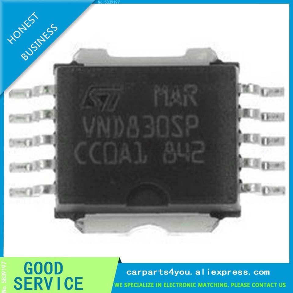 10pcs/lot VND830SPTR-E VND830SP  SOP-10 DOUBLE CHANNEL HIGH SIDE DRIVER IC Chips for Roewe 550 tail light control driver ICs