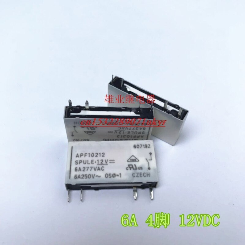 5pcs APF10212 12V 4 feet for Panasonic relay HF41F 12-HS a set of normally open 6A