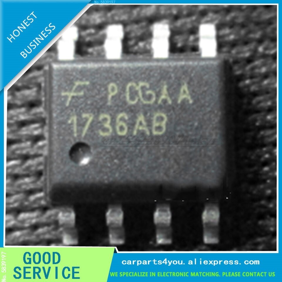 20PCS 1736AB 1736 FAN1736AB SOP8 Chips for Jeep Liberty Automotive Chip Computer Board Module Fuel Injection IC Chip