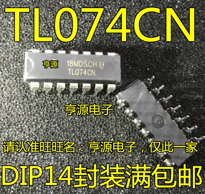 New original TL074 TL074CN DIP - 14 low-power op-amp operational ...