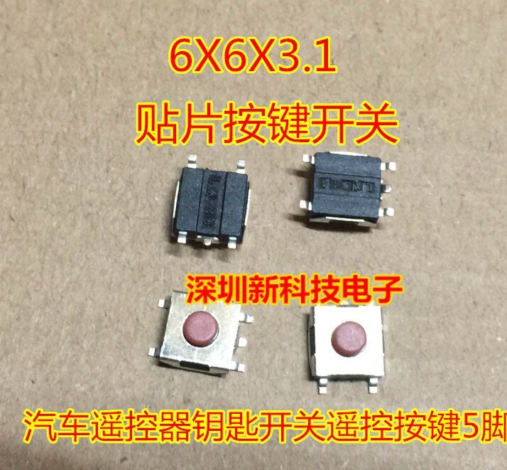 20pcs/lot 6x6x3.1 patch red tact switch button micro switch LCD button 6*6*3.1
