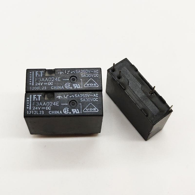 5pcs Power Relay F3AA005E F3AA012E F3AA024E 5V 12V 24V 5A 4pin DC5V DC12V DC24V