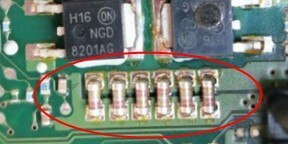 For BMW ME17 car computer board 8201AG cylindrical resistance next to the ignition tube new resistance