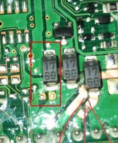 5pcs 17 SMD diodes for automotive computer boards