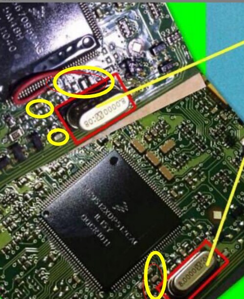 Capacitor for Porsche CPU is easy to blow off the capacitor on the side of the BCM computer board.
