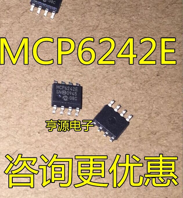 10pieces MCP6242E  MCP6242-ESN  SOP-8