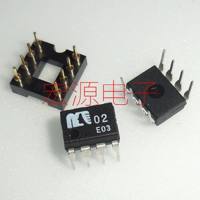 copy 2pcs/lot MUSES 02 MUSES02 DIP8 IC OPAMP AUDIO 11MHZ DIP-8 dual op amp amplifier Chips for audiophiles(send 2pcs IC base)
