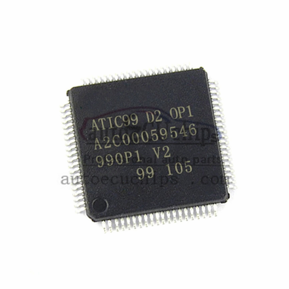 10pcs ATIC99 D2 OP1 A2C00059546 QFP80 ATIC99D2 Chip Automotive Engine Computer Board Common Used Repair IC Chipnet ST Original