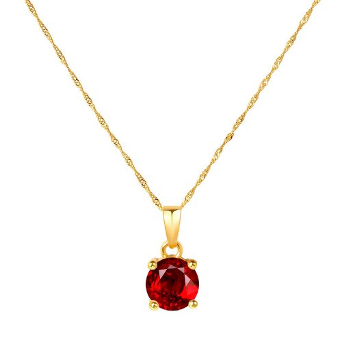 14K Gold Plated CZ Dainty Crystal Necklace