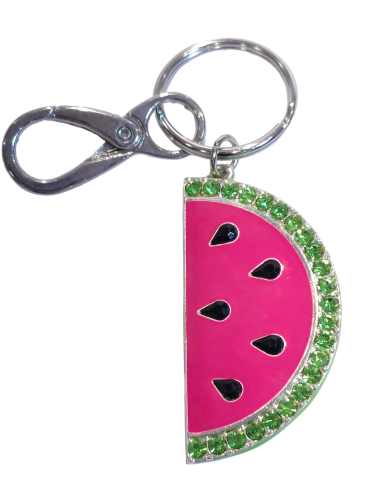 Watermelon Keychain with Diamonds