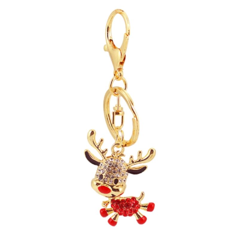 Christmas elk keychain
