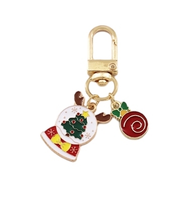 Christmas elk tree gift key chain