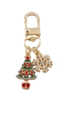 Christmas tree snow key chain