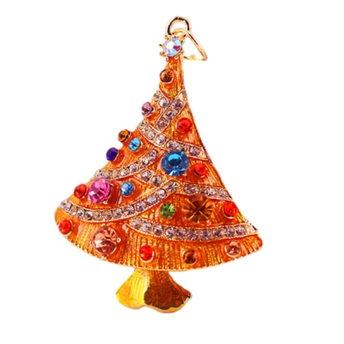 Diamond Christmas tree key chain