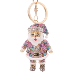 Diamond Santa key chain