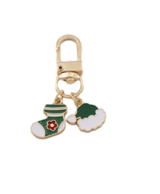 Christmas stocking hat key chain