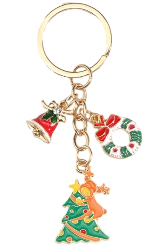 Christmas bell Christmas tree Christmas ring key chain