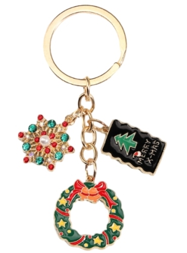Diamond set snowflake Christmas circle Christmas tree nameplate
