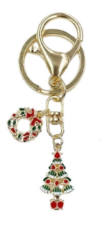 Christmas ring Christmas tree key chain