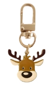 Christmas Moose Cookie Man key chain
