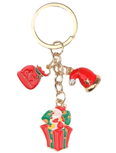 Christmas nameplate Christmas gift Santa hat key chain