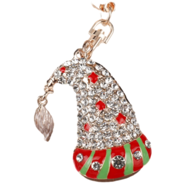 Red Santa hat key chain