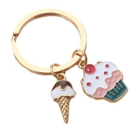 Ice cream cake key ring