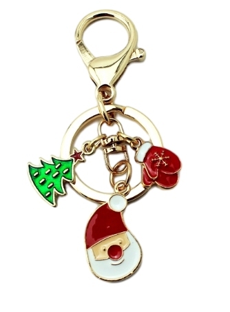 Christmas tree Santa Claus Christmas gloves key chain