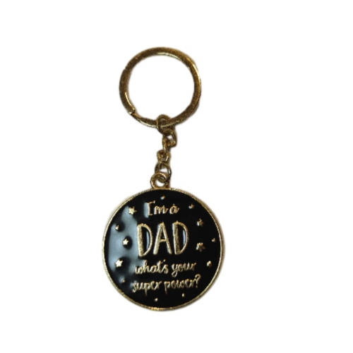 DAD letter nameplate keychain