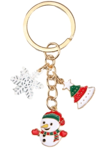 Christmas Snowflake Christmas snowman Christmas hat key chain