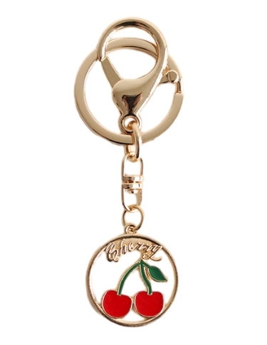 Cherry ring key chain