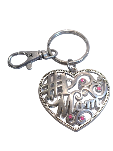 Silver Skeleton Heart Keychain