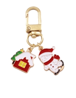 Christmas House Christmas Snowman keychain